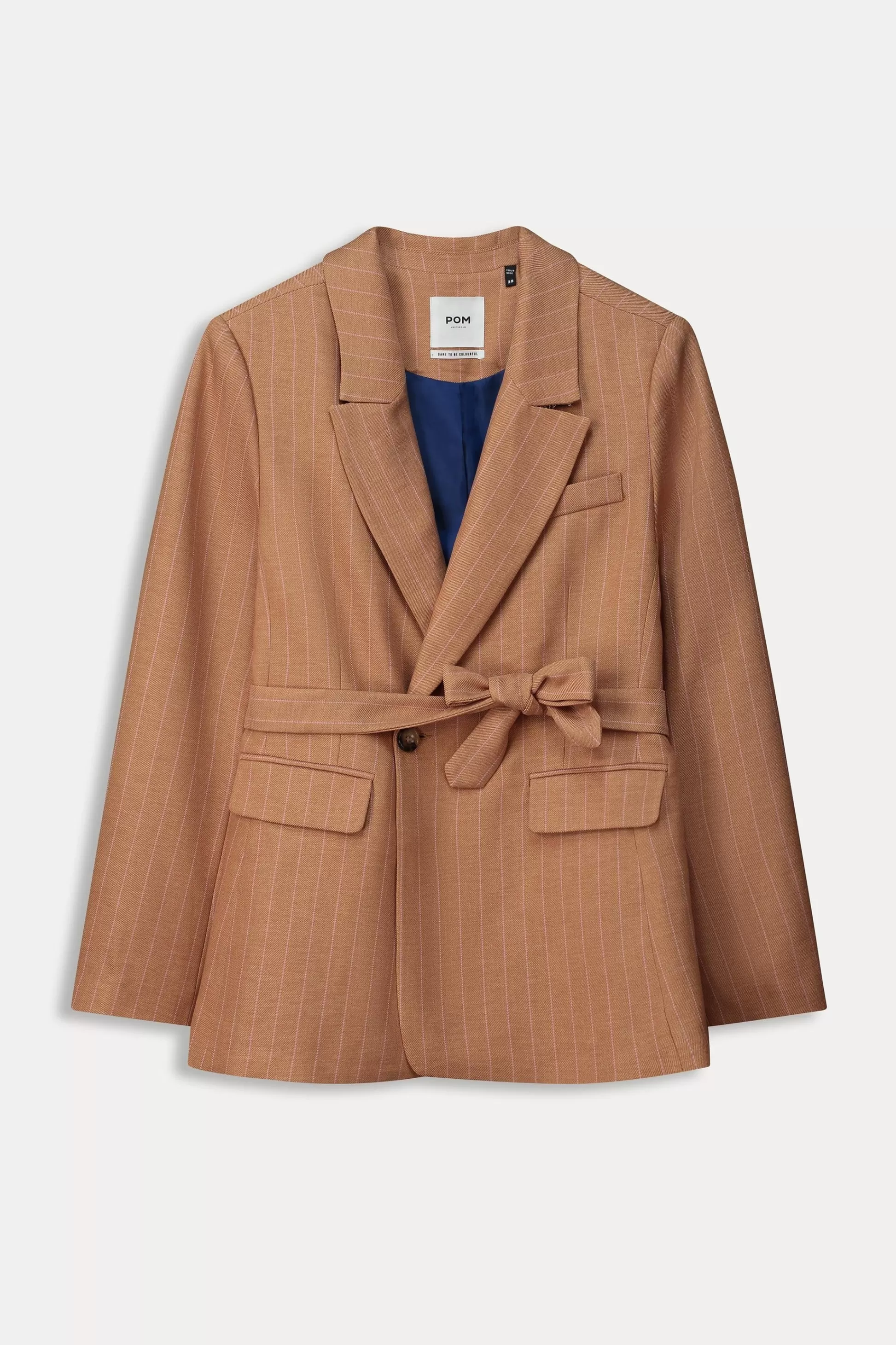 Co-Ords | Suits | POM Amsterdam BLAZER Striped Sugar Brown