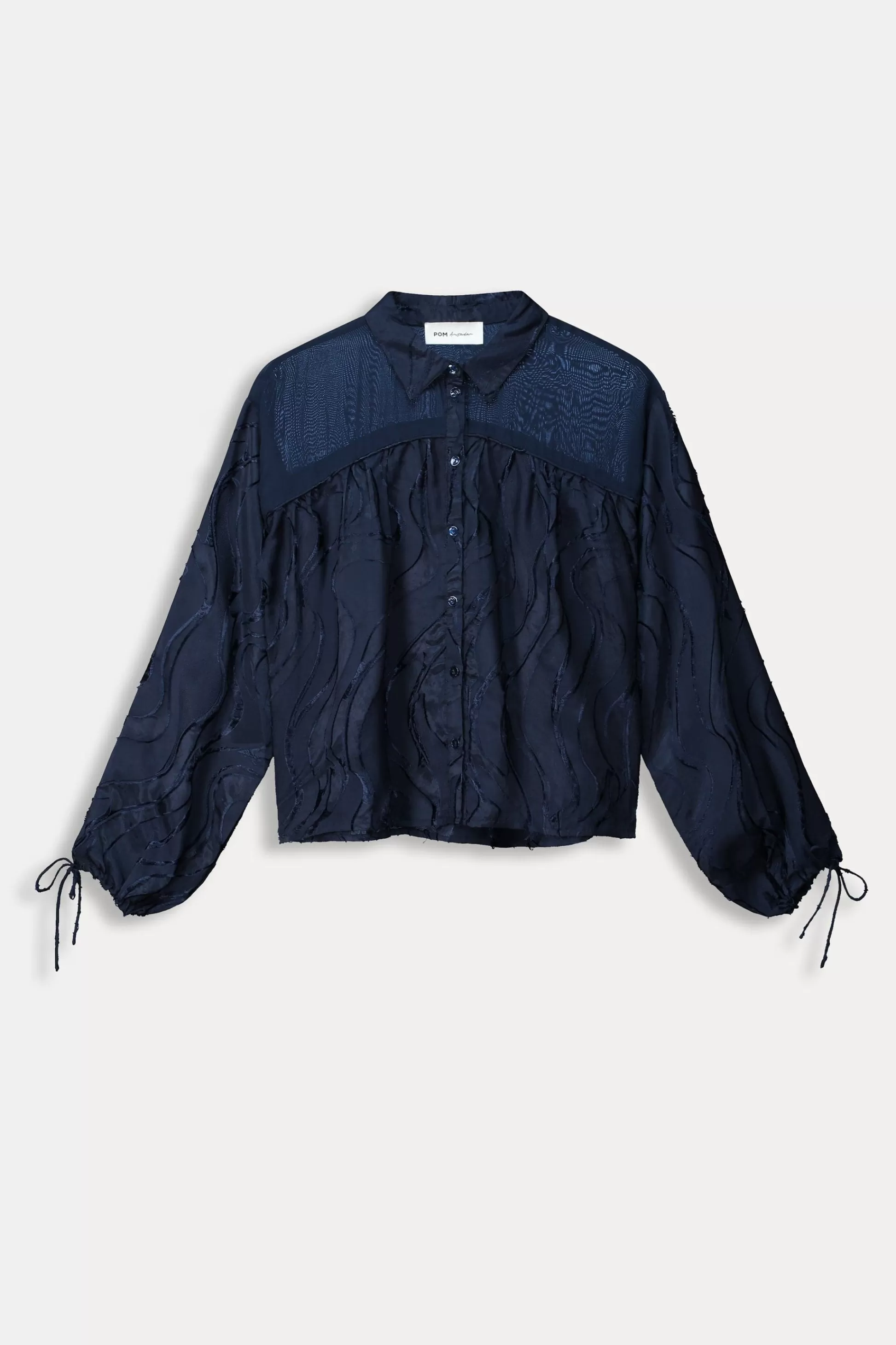 Blouses | POM Amsterdam BLOUSE Jacquard Midnight Blue