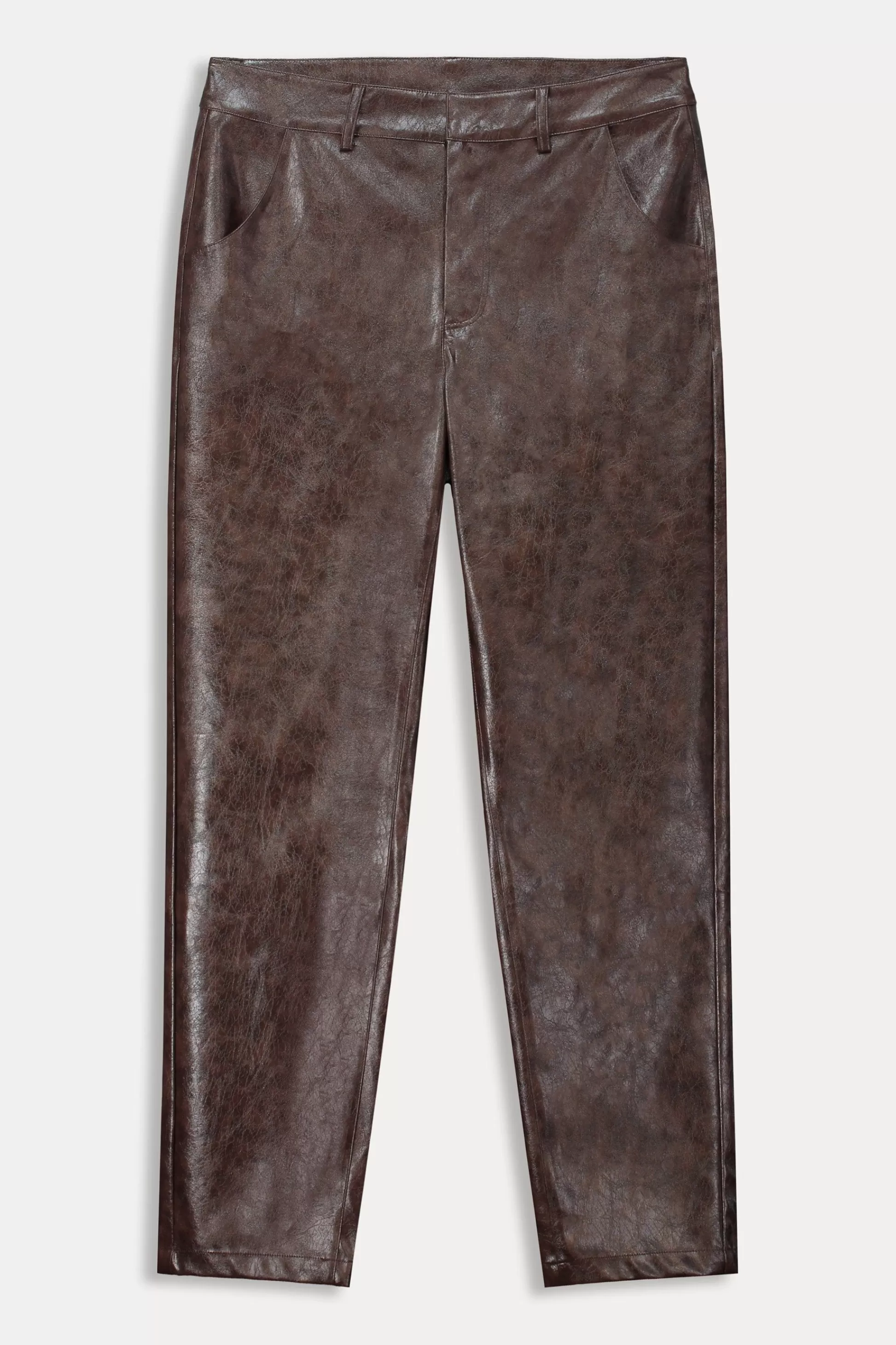 Broeken | POM Amsterdam BROEK Faux Leather Brown