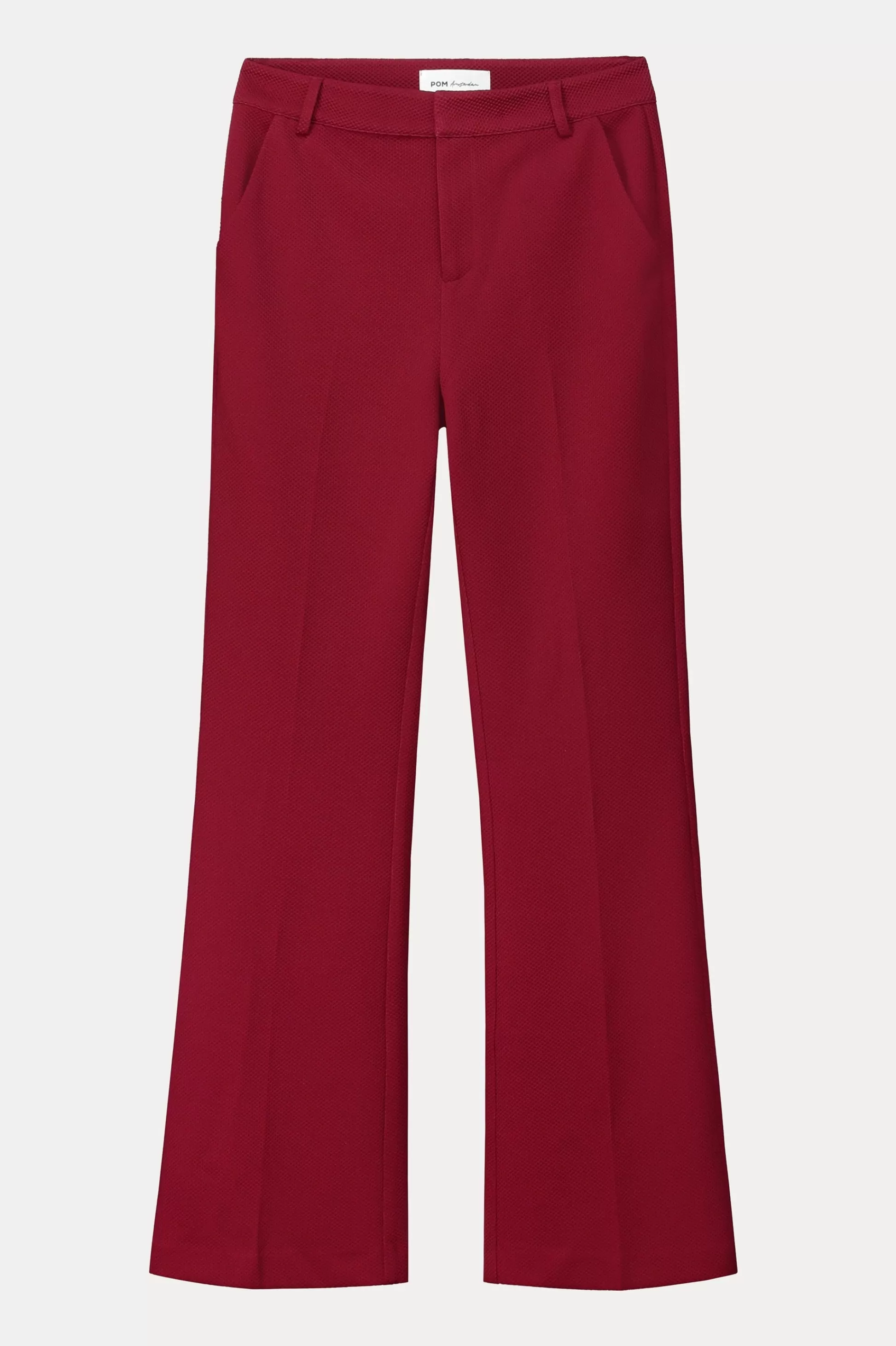 Co-Ords | Suits | POM Amsterdam BROEK Flare Burgundy Red