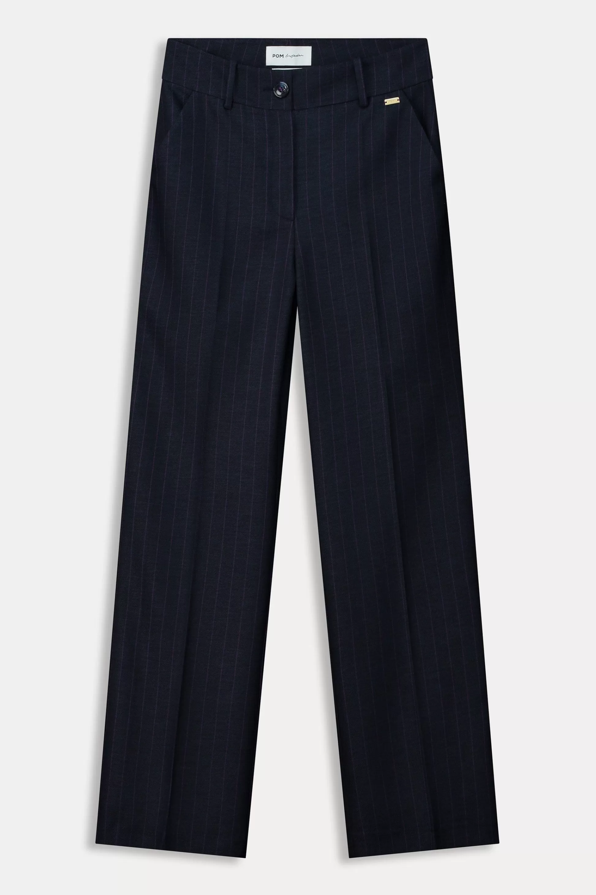 Suits | Broeken | POM Amsterdam BROEK Striped Midnight Blue