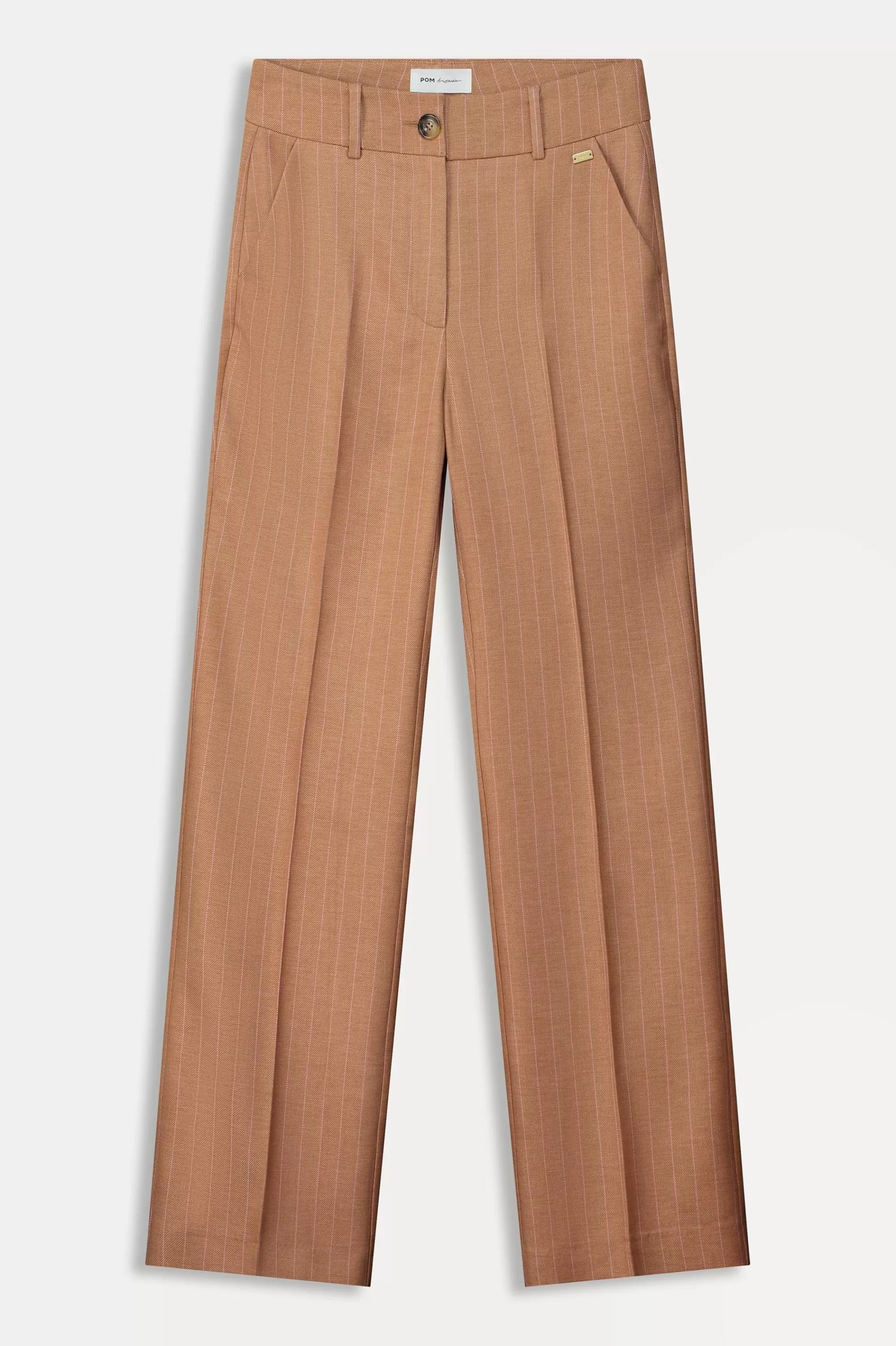 Co-Ords | Suits | POM Amsterdam BROEK Striped Sugar Brown