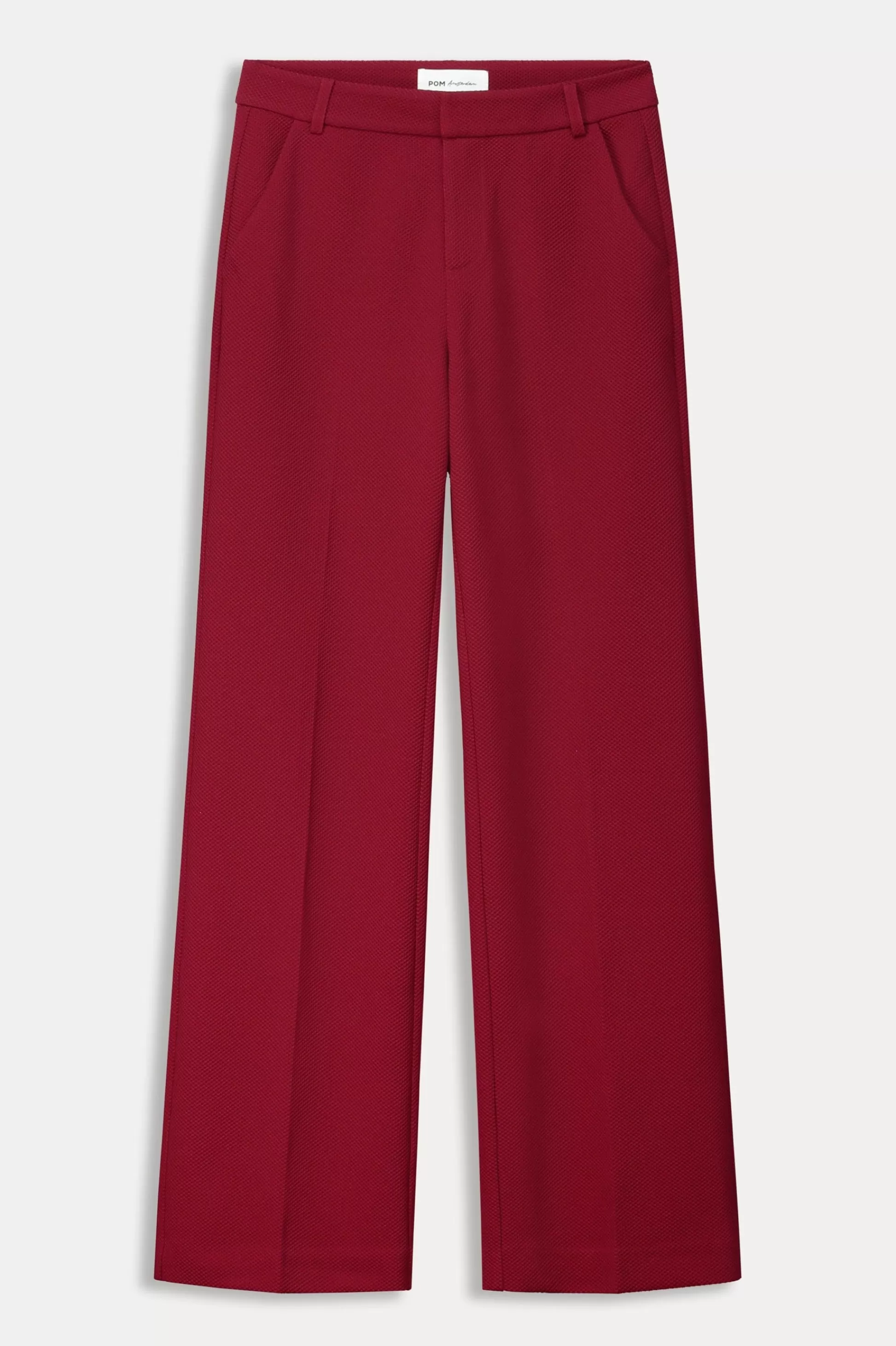 Co-Ords | Suits | POM Amsterdam BROEK Wide Leg Burgundy Red