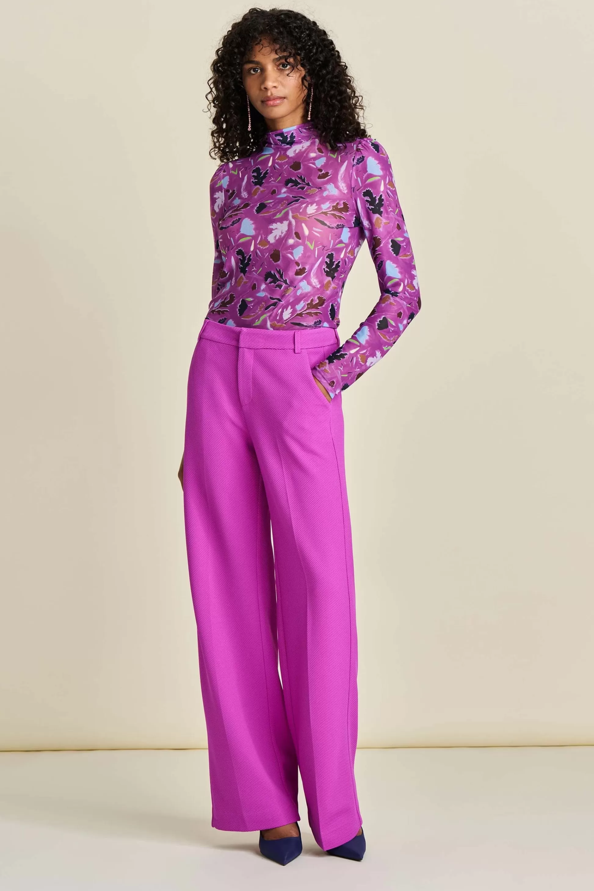 Co-Ords | Suits | POM Amsterdam BROEK Wide Leg Cactus Pink