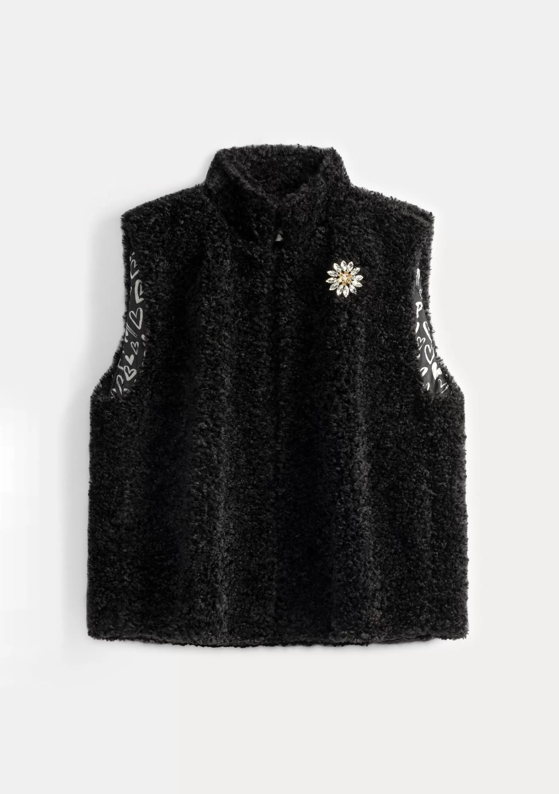 Gilets | Jassen & Blazers | POM Amsterdam GILET Teddy Love Black