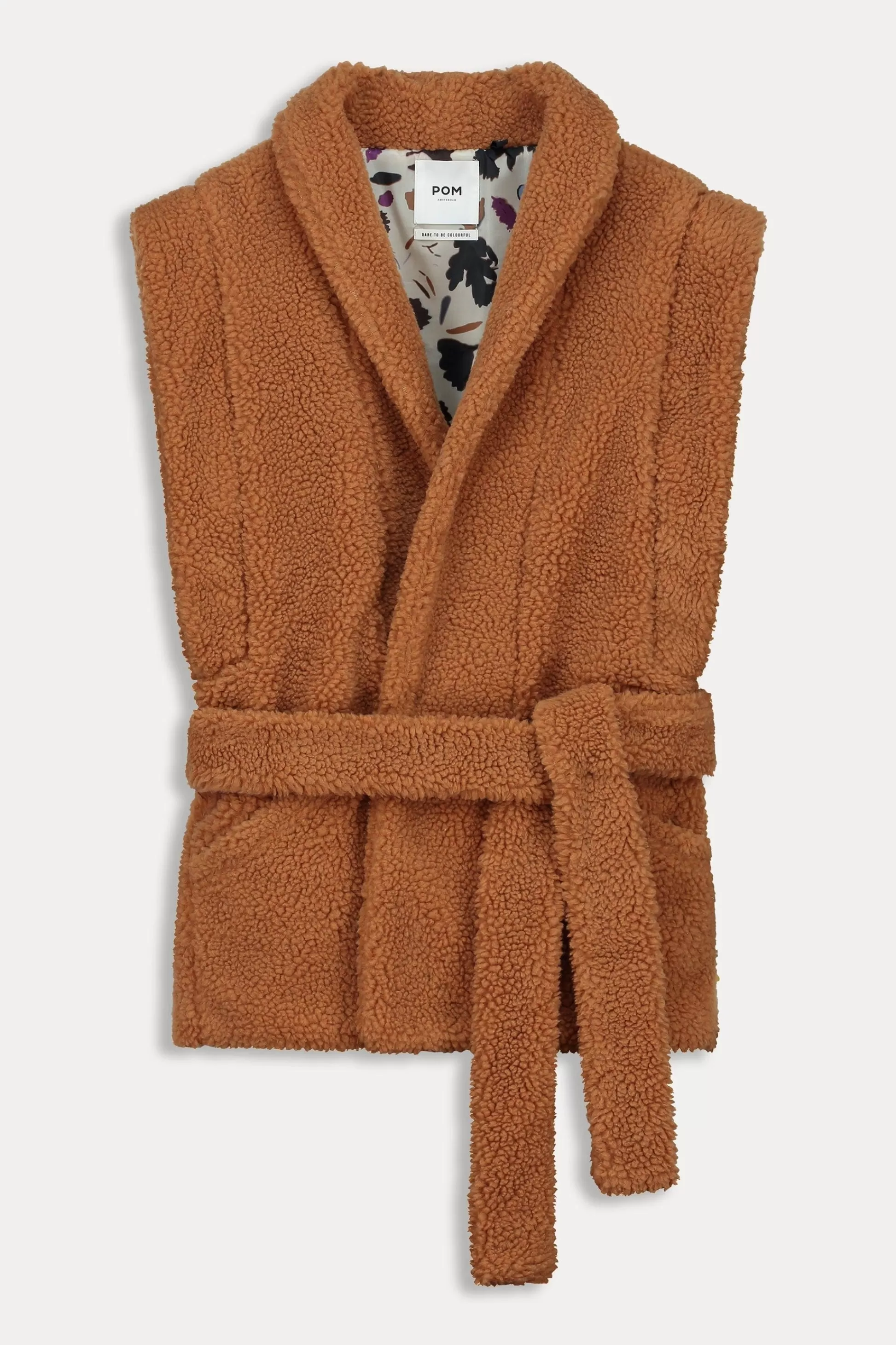 Gilets | Jassen & Blazers | POM Amsterdam GILET Teddy Sugar Brown