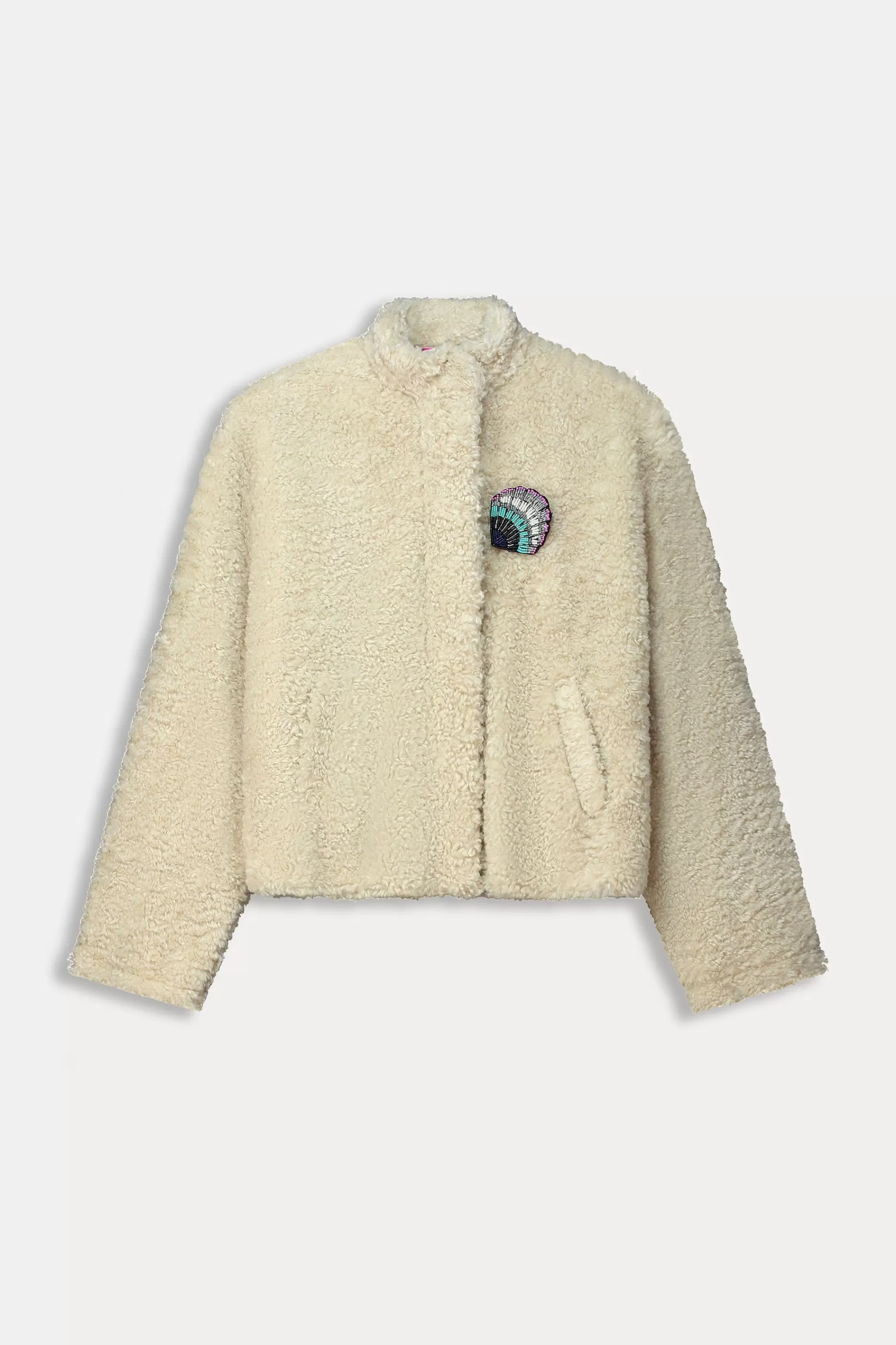 Jassen & Blazers | POM Amsterdam JACKET Teddy Ecru