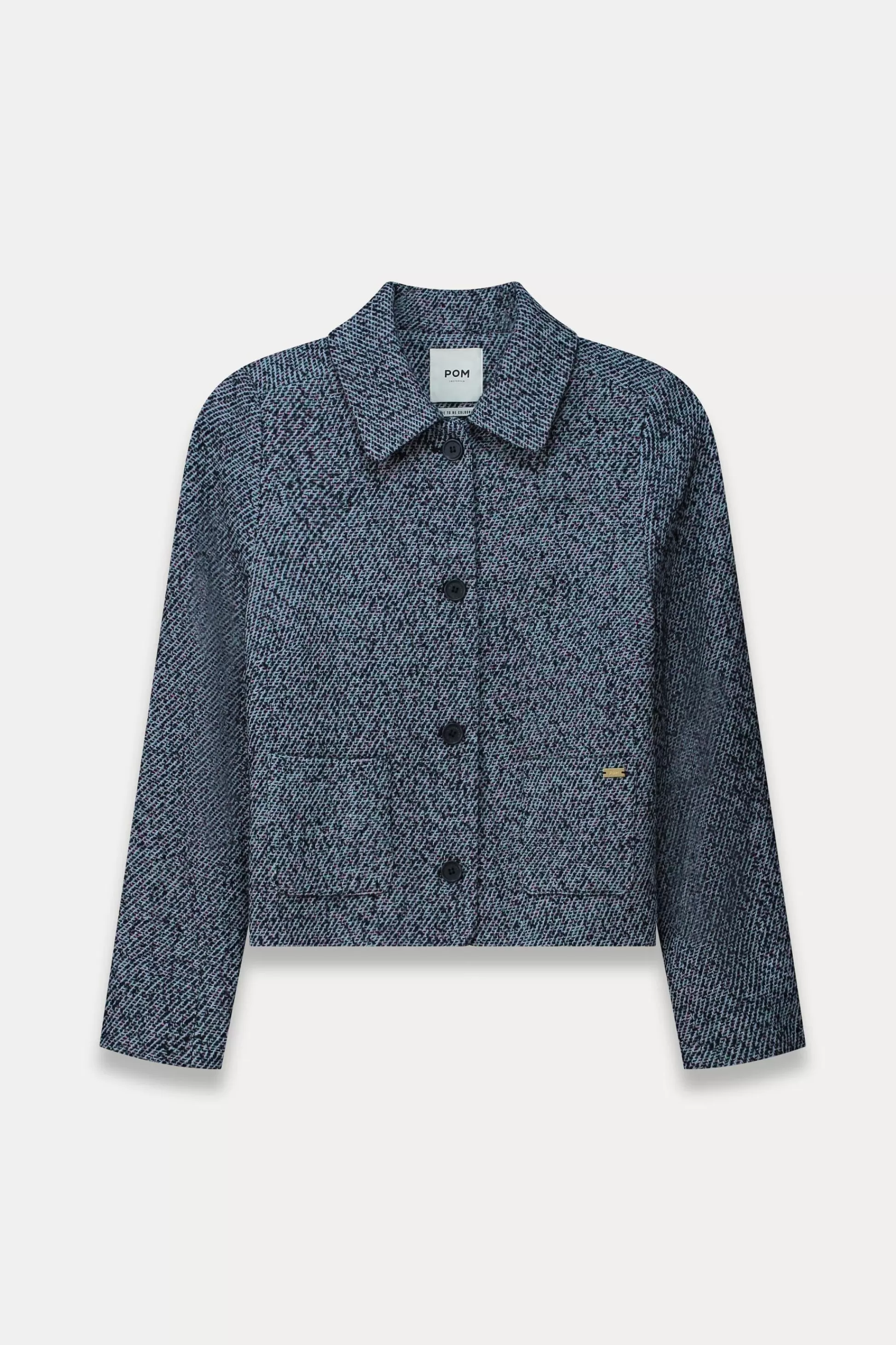 Jassen & Blazers | POM Amsterdam JACKET Tweed Blue