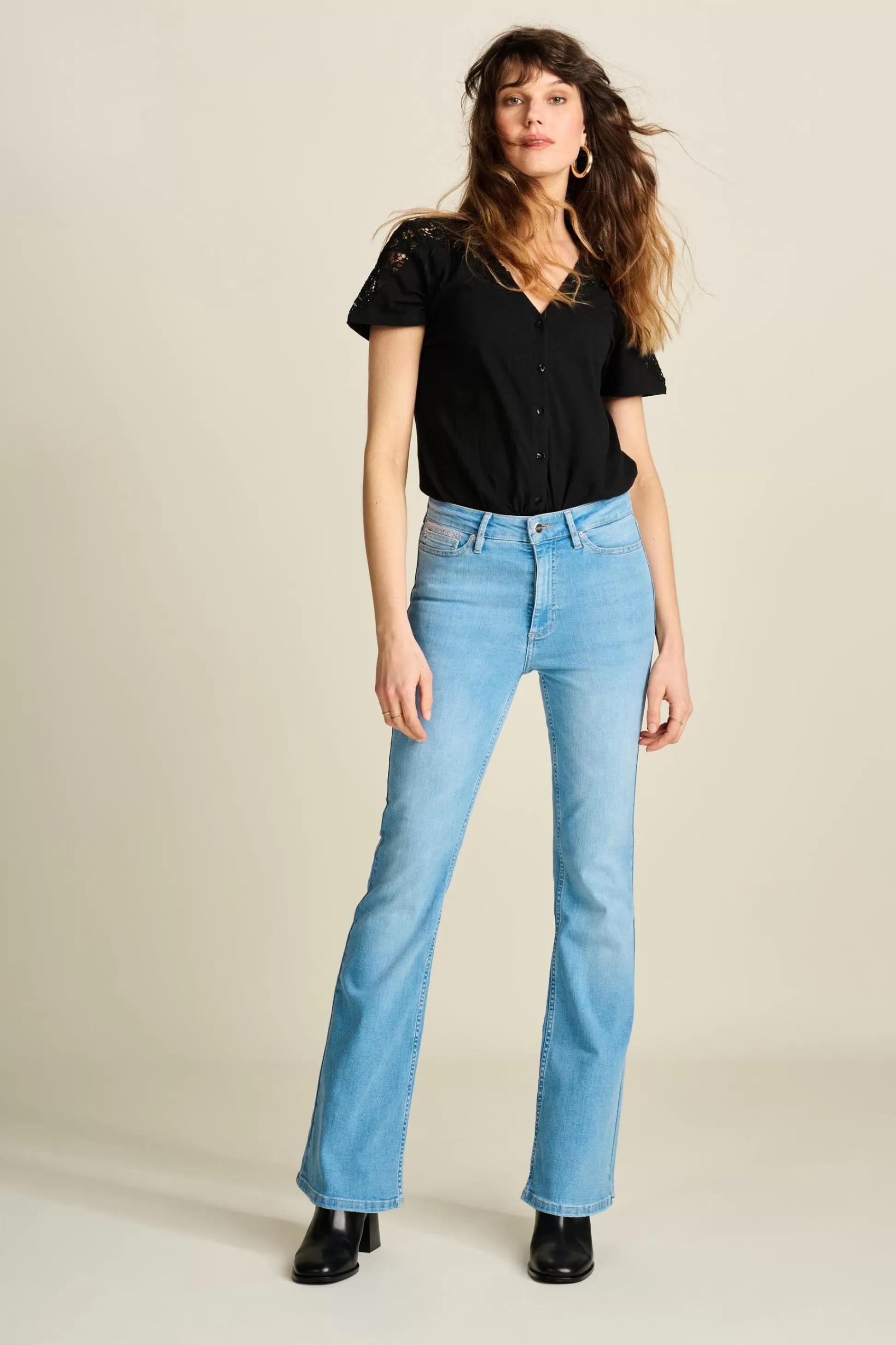 Jeans | Broeken | POM Amsterdam JEANS Esmee Flare Light Blue