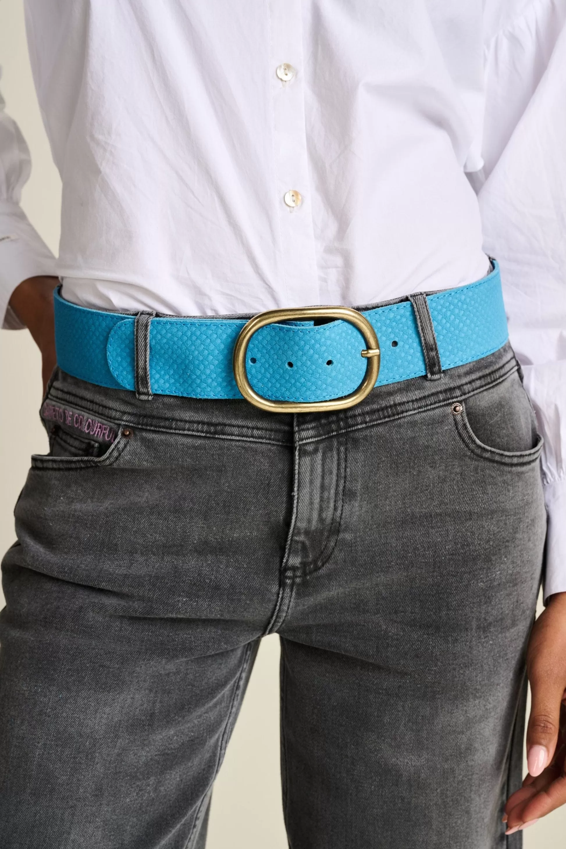 Riemen | POM Amsterdam RIEM Olivia Suede Sky Blue