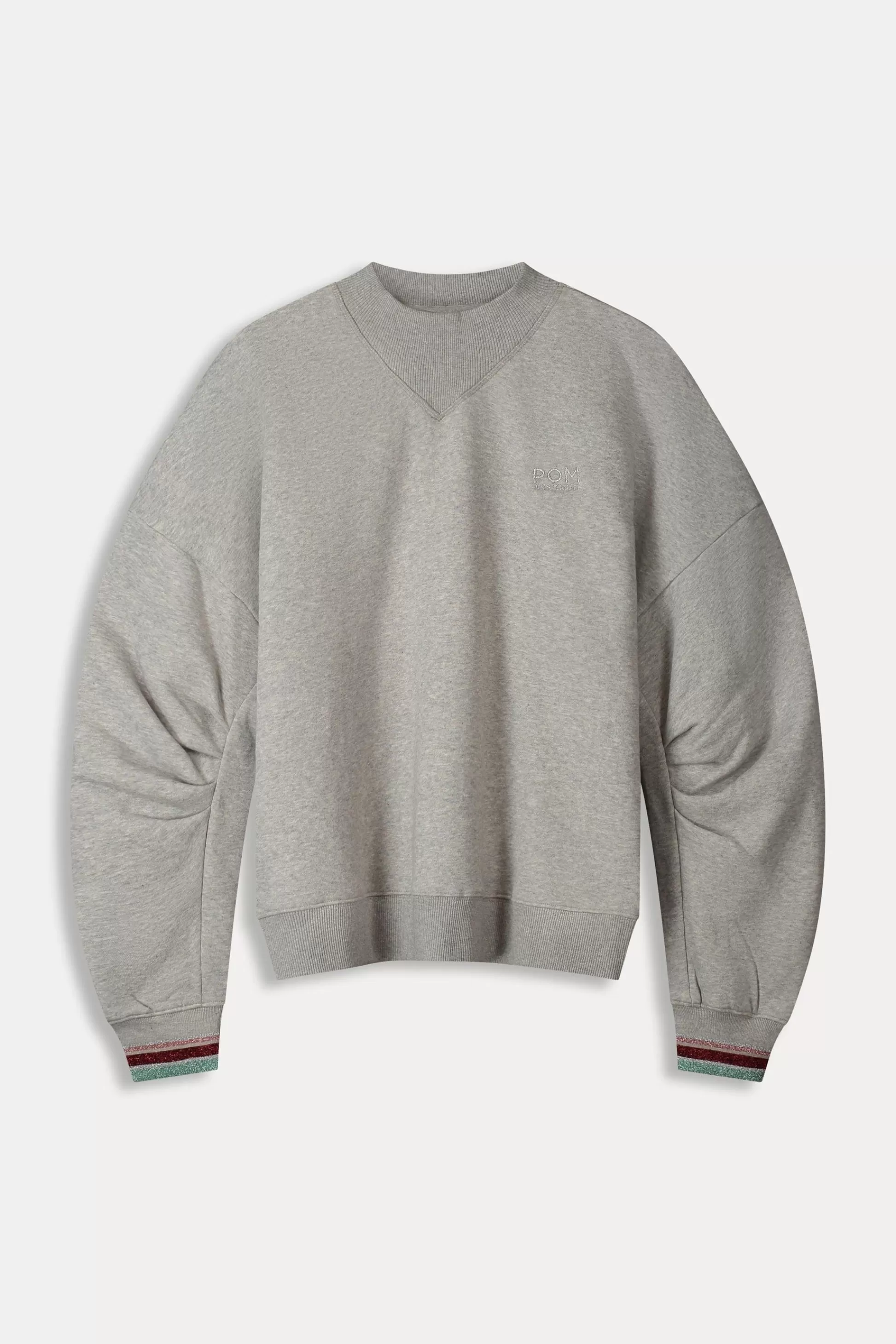 Truien & Vesten | POM Amsterdam SWEATER Grey Melange