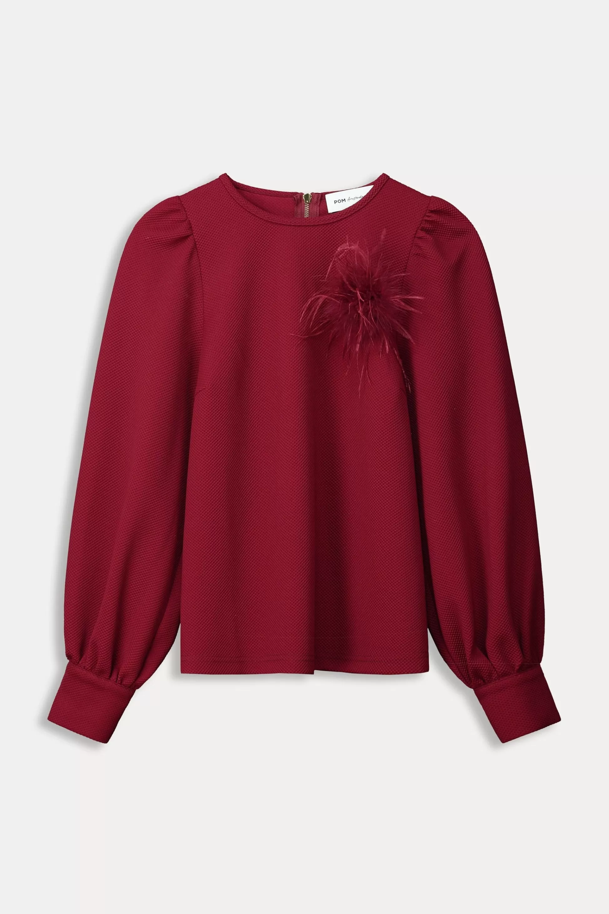 Tops & Turtlenecks | POM Amsterdam TOP Burgundy Red